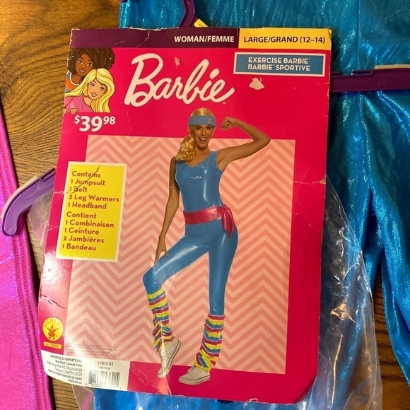 🌷 Great Shape Barbie🌷 Vintage Costume 1983 80s Vintage Halloween 5 Piece Set NWT - Picture 3 of 13